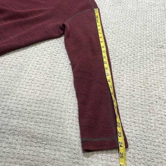 Men’s Eddie Bauer Fleece 1/4 Zip Pullover Heathered Burgundy Size Medium - Picture 12 of 14